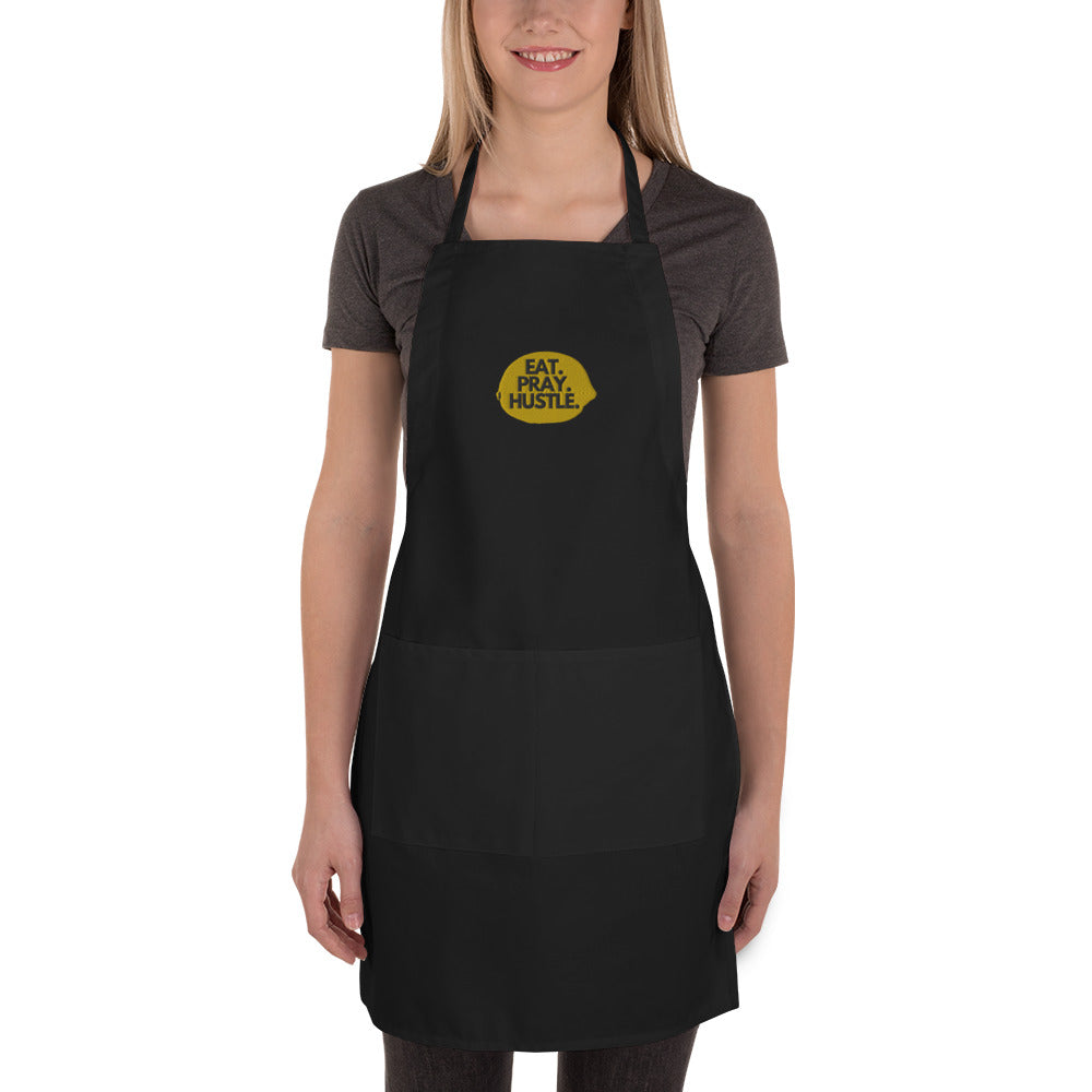 Eat. Pray. Hustle. Embroidered Apron