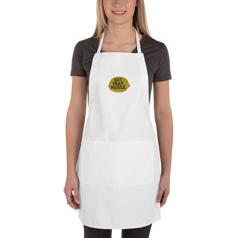 Eat. Pray. Hustle. Embroidered Apron