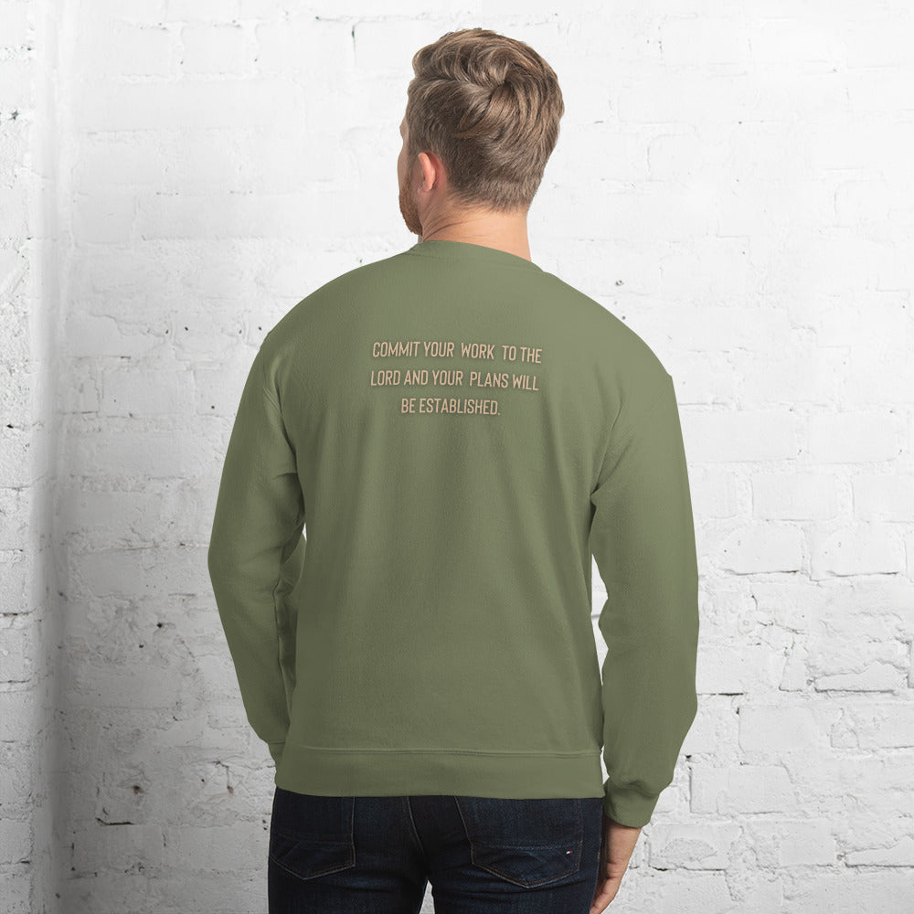 Proverbs 16:3 Commit your work to the Lord and your Plans will be established. Unisex Sweatshirt