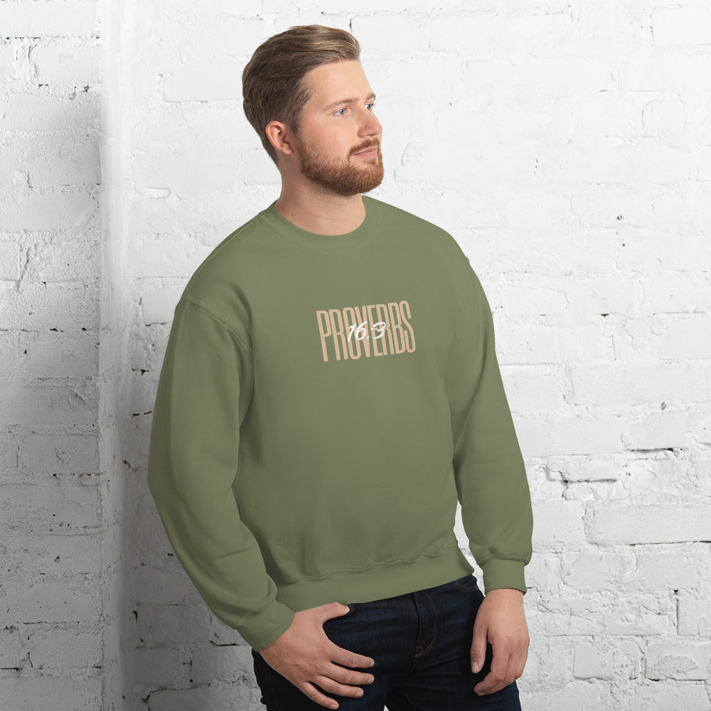 Proverbs 16:3 Commit your work to the Lord and your Plans will be established. Unisex Sweatshirt