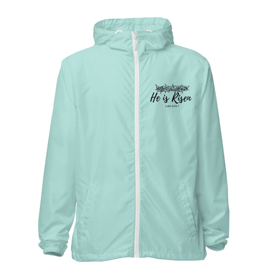 He is Risen _ Unisex lightweight zip up windbreaker