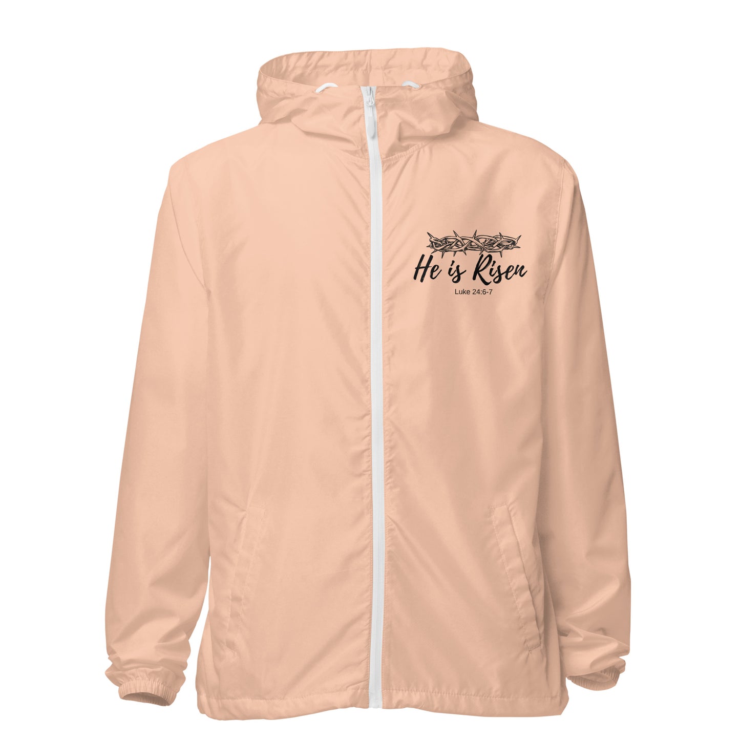 He is Risen _ Unisex lightweight zip up windbreaker