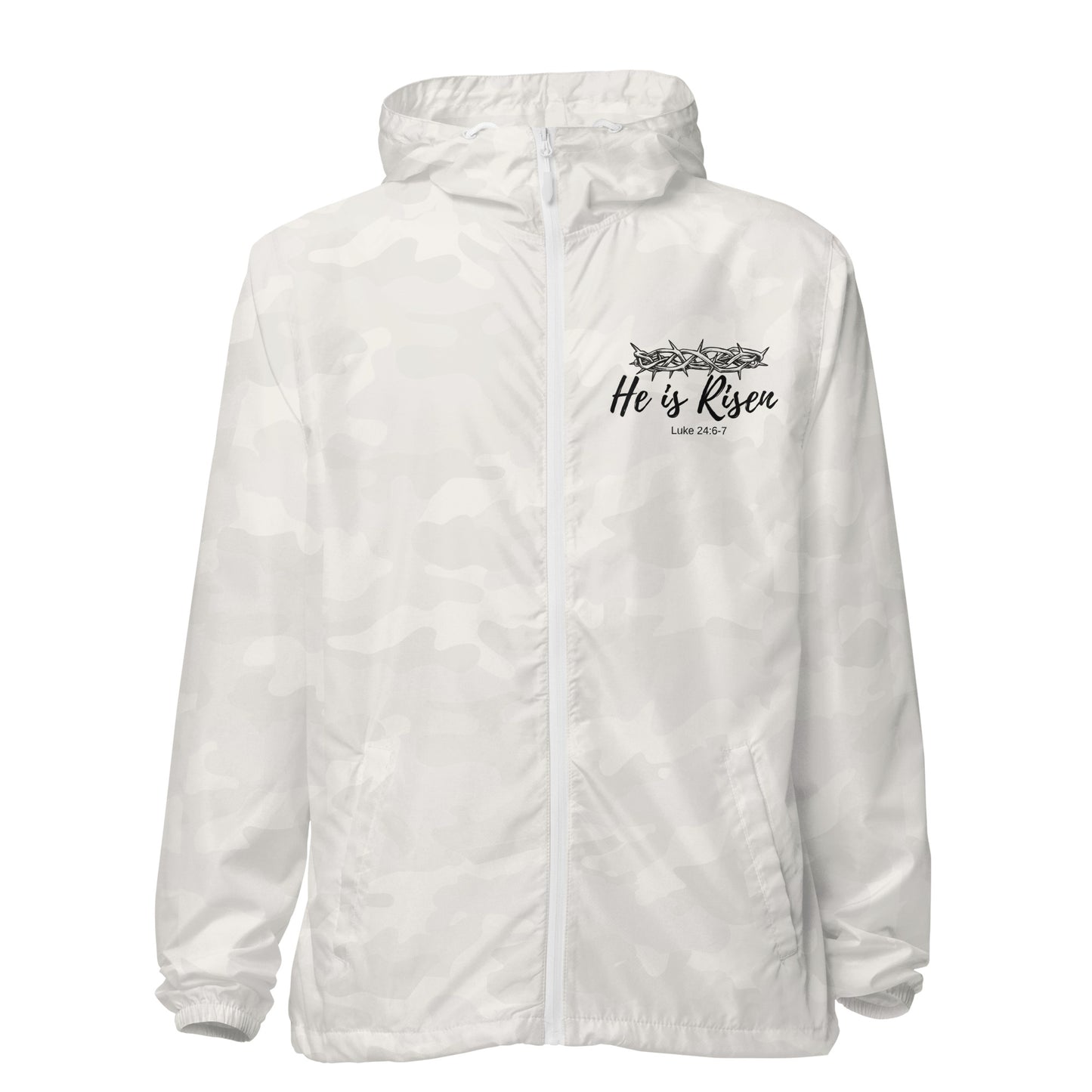 He is Risen _ Unisex lightweight zip up windbreaker